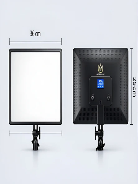 14 İnç Kare Soft Işık LED Panel Profesyonel Makyaj Fotoğraf Video Çekim Işığı Tripodlu - Resim 6