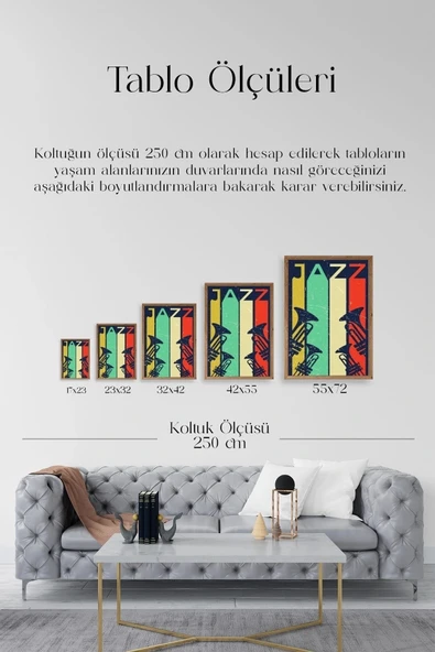Jazz Ahşap Çerçeveli Tablo 30 x 42 - Resim 5
