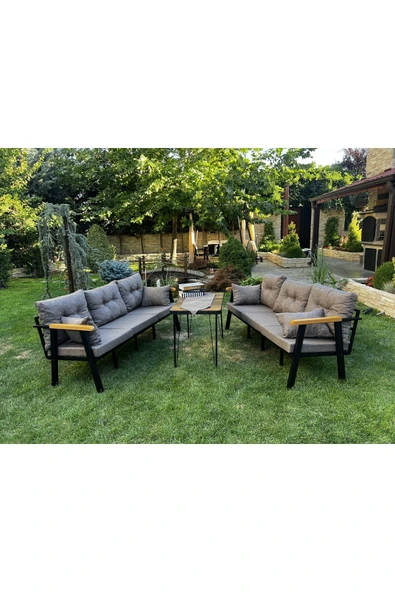 Kırlenta ERCİYES 3+3+MASA CAPPUCCİNO (KAPUÇİNO) BAHÇE TAKIMI BAHÇE MOBİLYASI - Resim 2