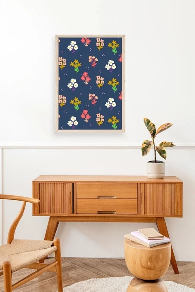 Çiçek Ahşap Çerçeveli Tablo 30 x 42 - Resim 3