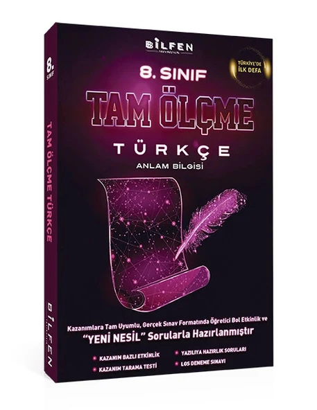 BİLFEN 8. Sınıf Tam Ölçme Türkçe - Matematik Soru Bankası (2 Kitap) - Resim 2