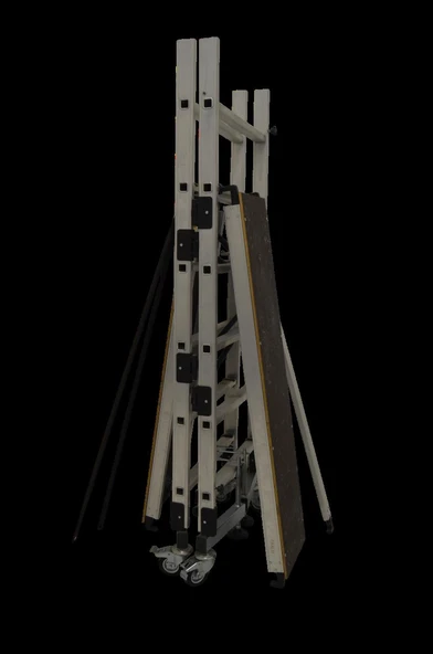 Kurulumu Kolay Katlanabilir Geniş Basamaklı İskele (2 Metre) - Resim 6