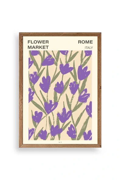 Çiçek Ahşap Çerçeveli Tablo 30 x 42 ürün görseli 1