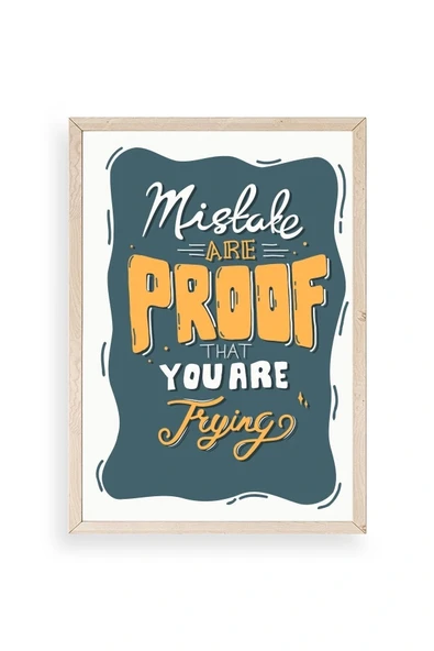 Motto Ahşap Çerçeveli Tablo 23 x 30 ürün görseli 1