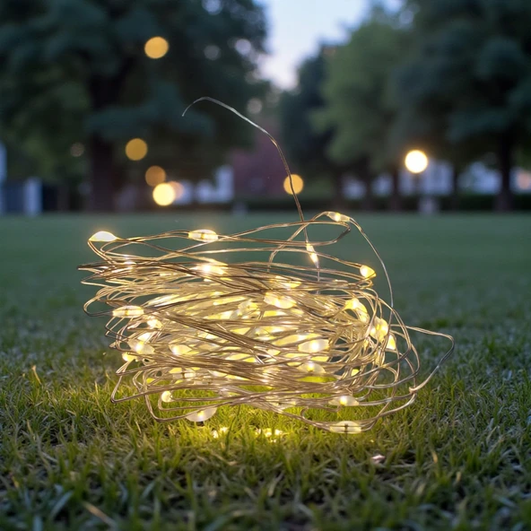 UpWay 5 Metre Su Geçirmez Günışığı 50 Led Işık - Pilli Dekoratif Aydınlatma - Resim 5