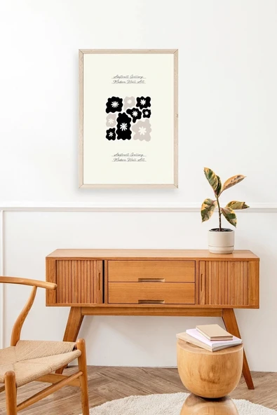 Çiçekler Ahşap Çerçeveli Tablo 50 x 70 - Resim 2