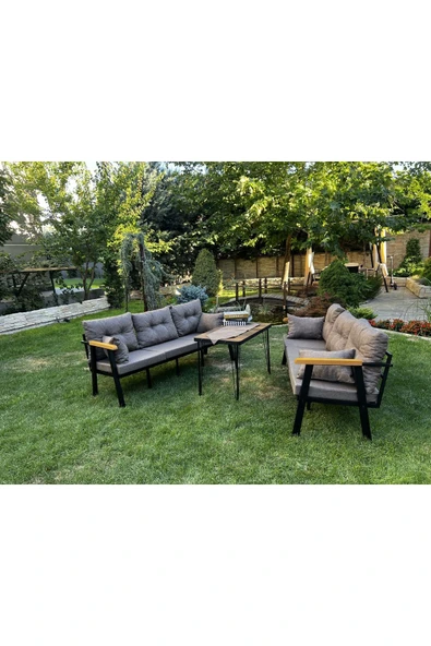 Kırlenta ERCİYES 3+3+MASA CAPPUCCİNO (KAPUÇİNO) BAHÇE TAKIMI BAHÇE MOBİLYASI ürün görseli 1
