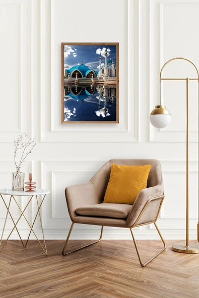 Kabe Camii Ahşap Çerçeveli Tablo 50 x 70 - Resim 2