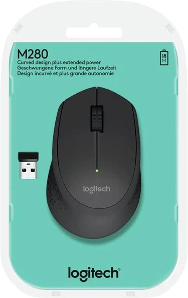 Logitech 910-004287 M280 Kablosuz Siyah Mouse - Resim 2