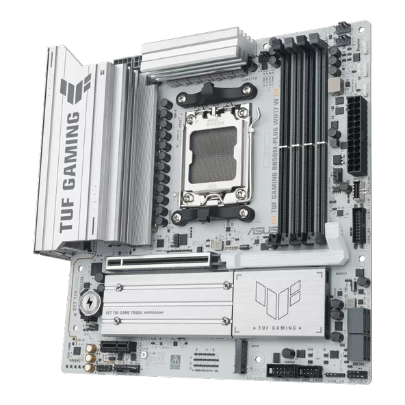ASUS TUF GAMING B850M-PLUS WIFI 7 AMD ANAKART BEYAZ - Resim 2