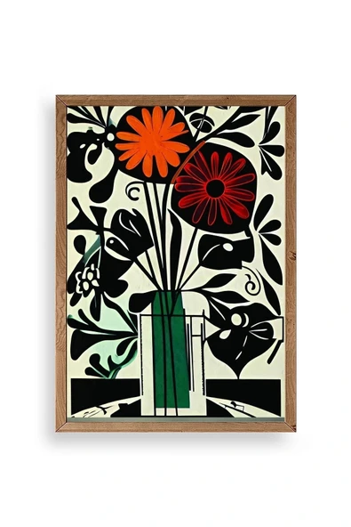 Çiçek Ahşap Çerçeveli Tablo 23 x 30 ürün görseli 1