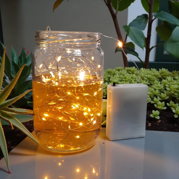 UpWay 5 Metre Su Geçirmez Günışığı 50 Led Işık - Pilli Dekoratif Aydınlatma - Resim 8