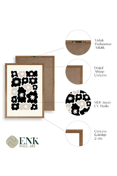 Çiçek Ahşap Çerçeveli Tablo 50 x 70 - Resim 4
