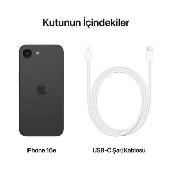 Apple iPhone 16e 128GB Akıllı Telefon Siyah - Resim 7
