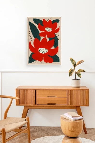 Çiçek Ahşap Çerçeveli Tablo 50 x 70 - Resim 3