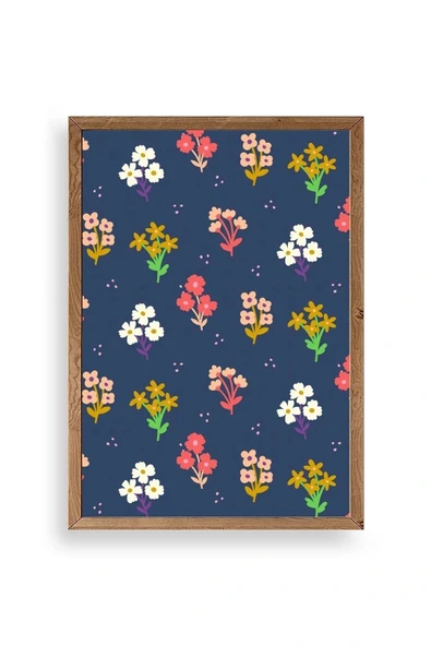 Çiçek Ahşap Çerçeveli Tablo 50 x 70 ürün görseli 1