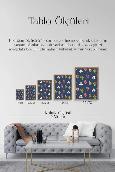 Çiçek Ahşap Çerçeveli Tablo 23 x 30 - Resim 5
