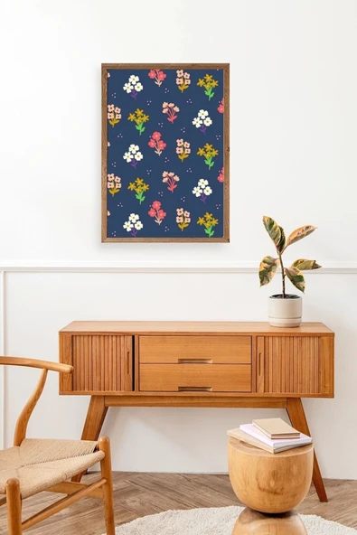 Çiçek Ahşap Çerçeveli Tablo 50 x 70 - Resim 2