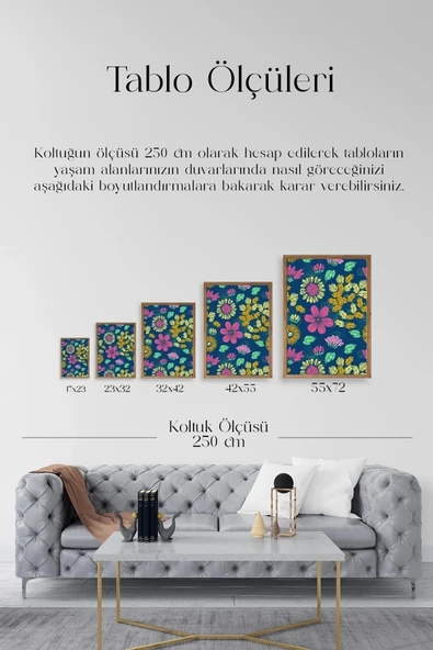 Çiçekler Ahşap Çerçeveli Tablo 23 x 30 - Resim 5