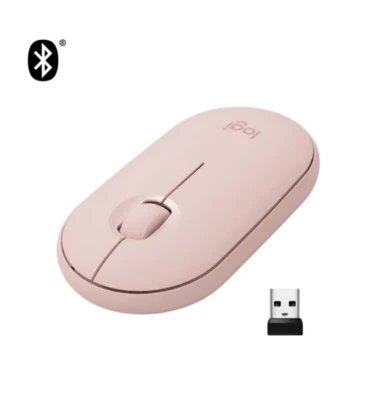 Logitech Pebble M350 910-005717 PEMBE Sessiz Optik Kablosuz Mouse - Resim 3