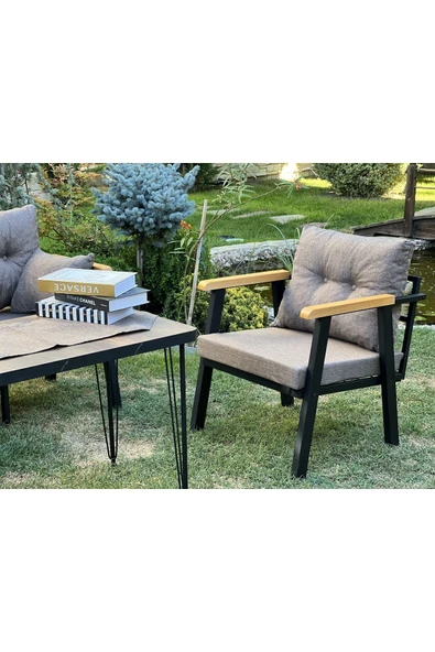 Kırlenta ERCİYES 3+3+MASA CAPPUCCİNO (KAPUÇİNO) BAHÇE TAKIMI BAHÇE MOBİLYASI - Resim 3