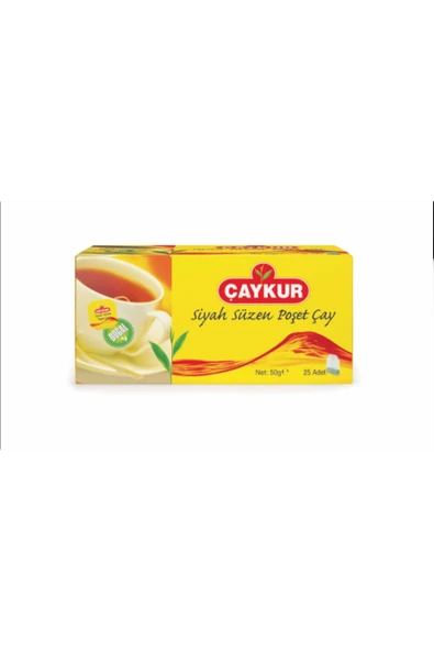 Çaykur ÇAYKUR SİYAH SÜZEN POŞET ÇAY 50GR 25 ADET X2 PAKET ürün görseli 1