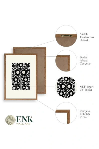 Çiçek Ahşap Çerçeveli Tablo 50 x 70 - Resim 4