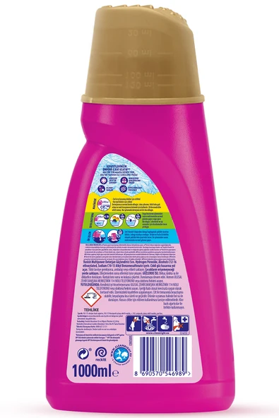 5M AHŞAP DEKOR Kosla Multipower Renkliler Için Jel Leke Çıkarıcı Deterjan Güçlendirici 1000 ml - Resim 5