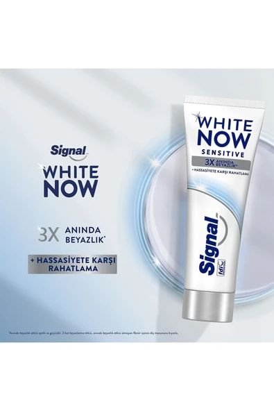 Signal Diş Macunu White Now Sensitive Anında 3 Kat Beyazlık 75 ML - Resim 3