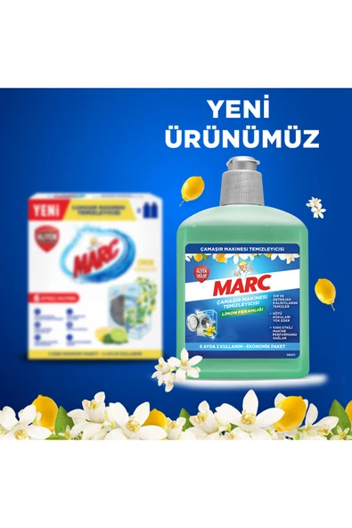 Marc Çamaşır Makinesi Temizleyici & Koruyucu Kireç Önleyici Limon Ferahlığı 500ml - Resim 6
