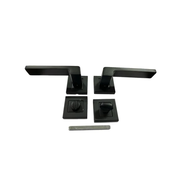 Sofuoğlu Rozet Anka Mat Siyah Wc Kapı Kolu ürün görseli 1