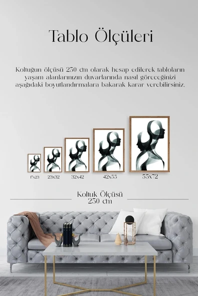 Soyut Ahşap Çerçeveli Tablo 50 x 70 - Resim 5