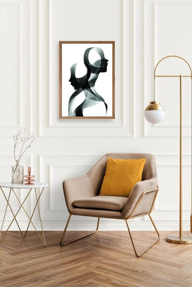 Soyut Ahşap Çerçeveli Tablo 50 x 70 - Resim 2