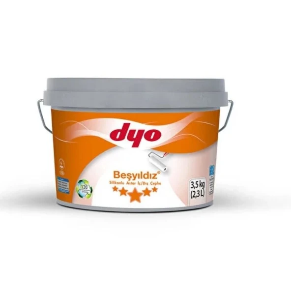 Dyo Beşyıldız Silikonlu İç Dış Astar 3,5 Kg Beyaz - Resim 6
