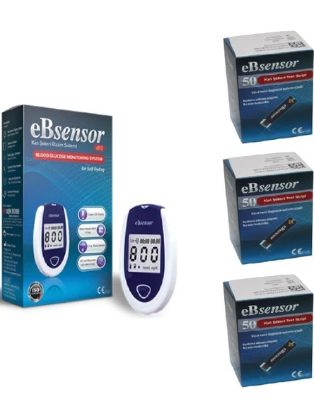 Eb Sensor Ölçüm Cihazı + Eb Sensor Strip 3 KUTU X 50'Li (SKT:02/2027) ürün görseli 1