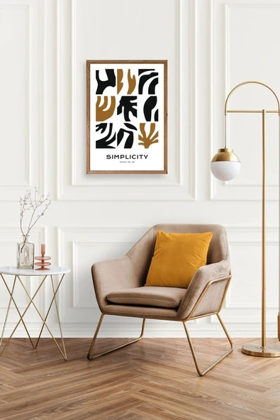 Soyut Poster Ahşap Çerçeveli Tablo 30 x 42 - Resim 3