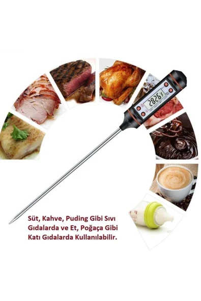Yenimiyeni Dijital Yemek Gıda Mutfak Termometresi - Resim 3