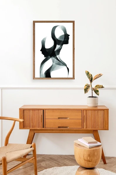 Soyut Ahşap Çerçeveli Tablo 50 x 70 - Resim 3