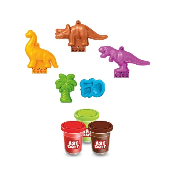 03996 Art Craft Dinozorlar Hamur Set 168 Gr -Fentoys - Resim 3