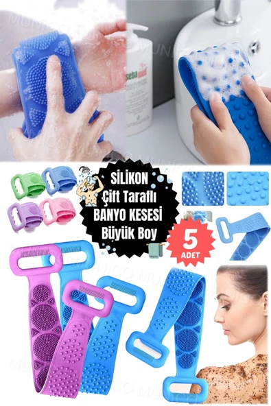 Gaggani 5 Adet Peeling Fırçası Gaggani Jeli Unisex Lekeleri Çıkartan Duş Banyo Sırt Kesesi Banyo Lif ürün görseli 1