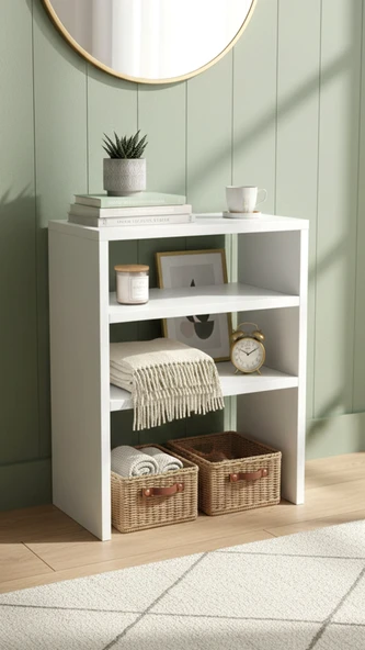 Yakut Ayaklı İki Bölmeli Çok Amaçlı Komodin ürün görseli 1