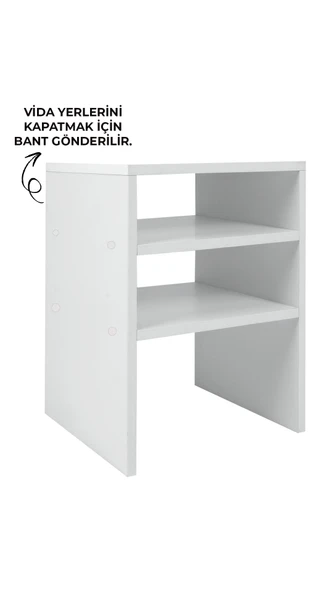 Yakut Ayaklı İki Bölmeli Çok Amaçlı Komodin - Resim 6