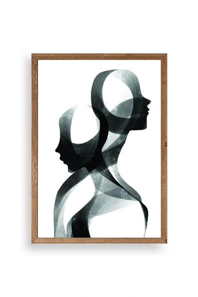 Soyut Ahşap Çerçeveli Tablo 50 x 70 ürün görseli 1