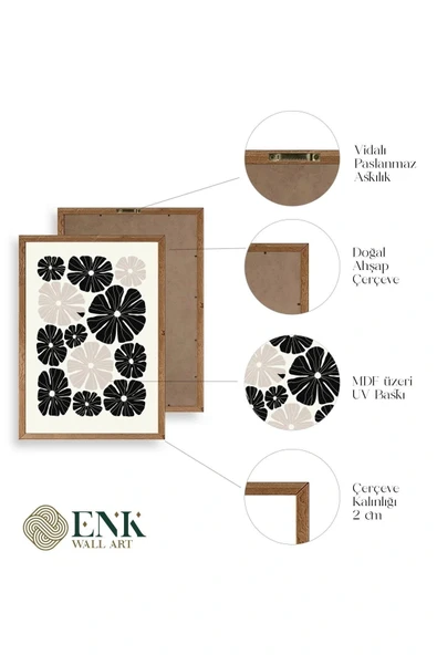 Çiçek Ahşap Çerçeveli Tablo 23 x 30 - Resim 4