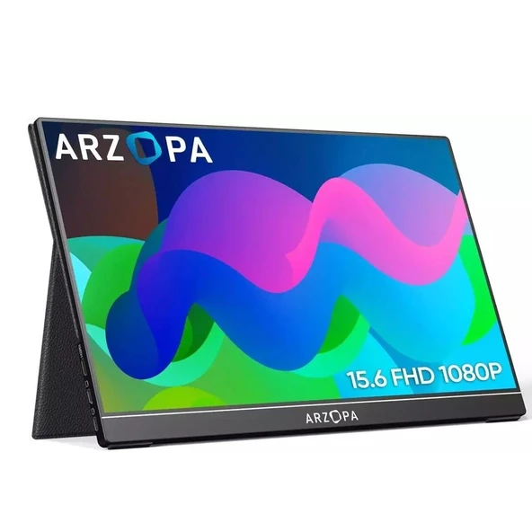 ARZOPA 15.6'' LED A1 GAMUT FullHD 60HZ Smart Cover Taşınabilir Monitör ürün görseli 1