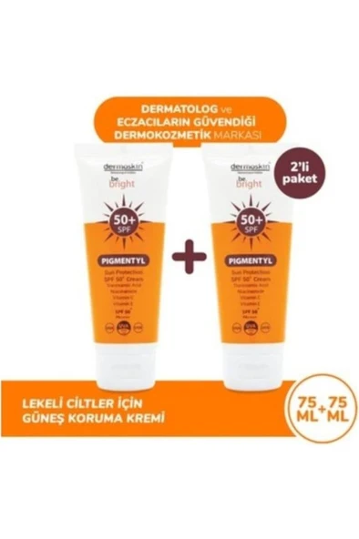 Dermoskin Be Bright Pigmentyl Spf50+ Krem 75 Ml 2'Li - Resim 3