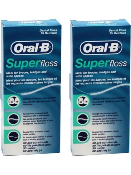 Oral-B Diş İpi Super Floss 50'Li X 2 PAKET (SKT:06/2029) ürün görseli 1