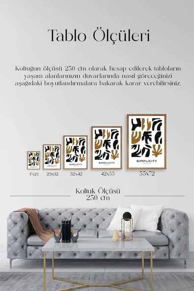 Soyut Poster Ahşap Çerçeveli Tablo 23 x 30 - Resim 5