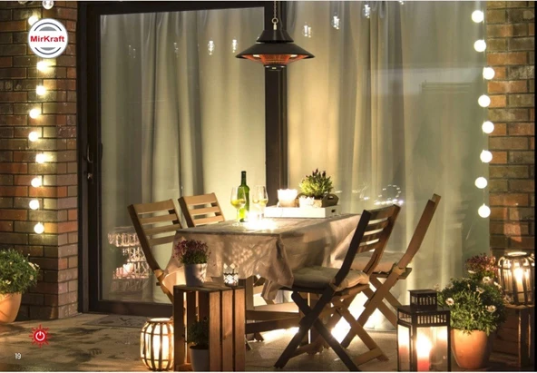 Mirkraft Elirg RC Tavan Sarkıt Isıtıcı Uzaktan Kumandalı 2000W ürün görseli 1