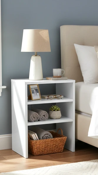 Yakut Ayaklı İki Bölmeli Çok Amaçlı Komodin - Resim 4